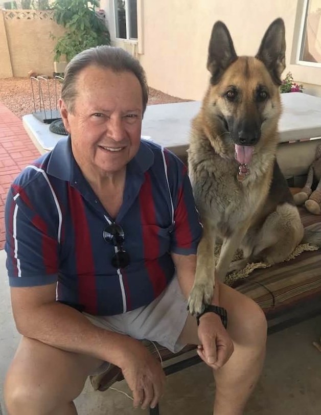 Don Salazar and his dog