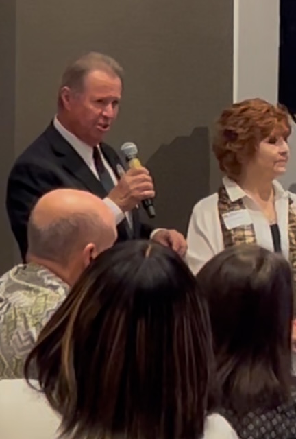 Don Salazar speaking at an event